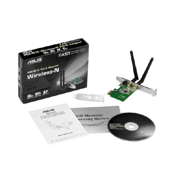 Tarjeta Wifi ASUS PCE-N15 PCI-E 300Mbps
