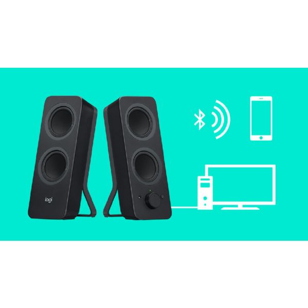 Altavoces PC 2.0 Bluetooth Logitech Z207 10W RMS negros