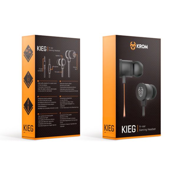 Auriculares IN-EAR Cable KROM KIEG con Micro