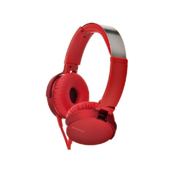Cascos con Cable SONY MDR-XB550AP color Rojo con Micro