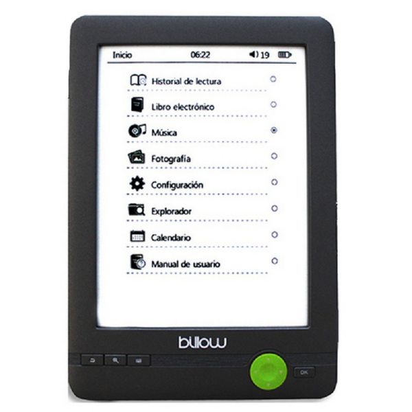 Ebook Billow E03FL 6" 4GB MicroSD con LUZ Wifi