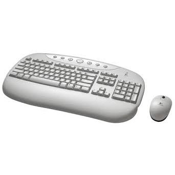 KIT TECLADO LOGITECH INALAMBRICO CORDLESS INTERNET PRO