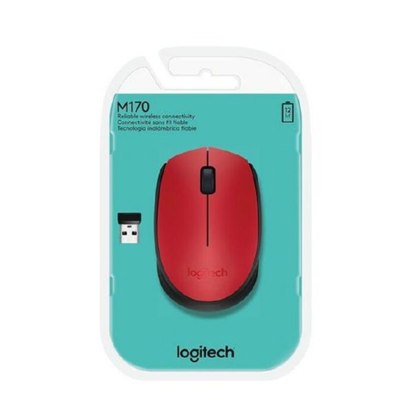 Raton Inalambrico Logitech M171 Color Rojo