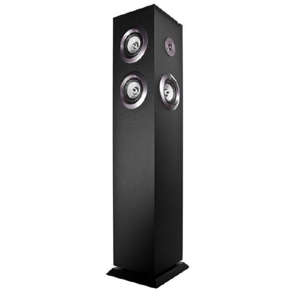 Torre Sonido Energy Sistem TOWER 8 Negro 2.1 100W FM Bluetooth USB SD E.Linea Mando a Distancia 25x25x106 cm