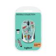 Raton Inalambrico Logitech M238 Doodle Collection Verde 15 stickers